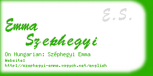 emma szephegyi business card