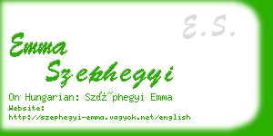 emma szephegyi business card